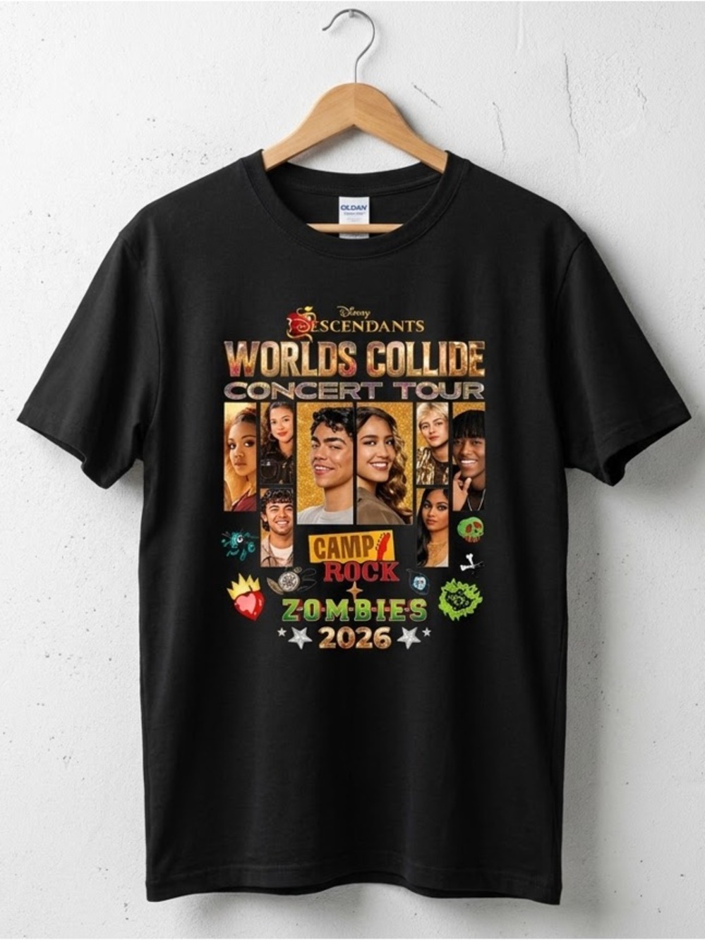 Descendants Zombies Camp Rock Worlds Collide Concert Tour Shirt 2026